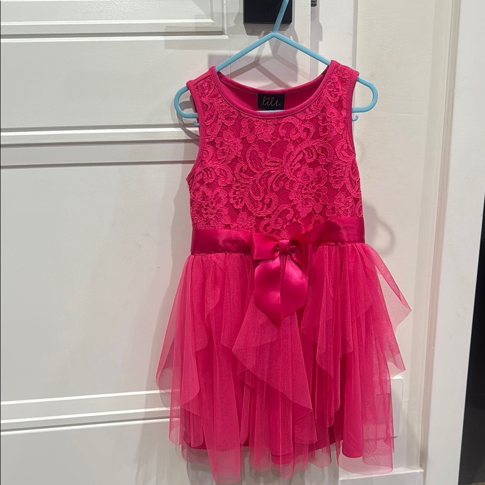 Pink Lace and Tulle Dress